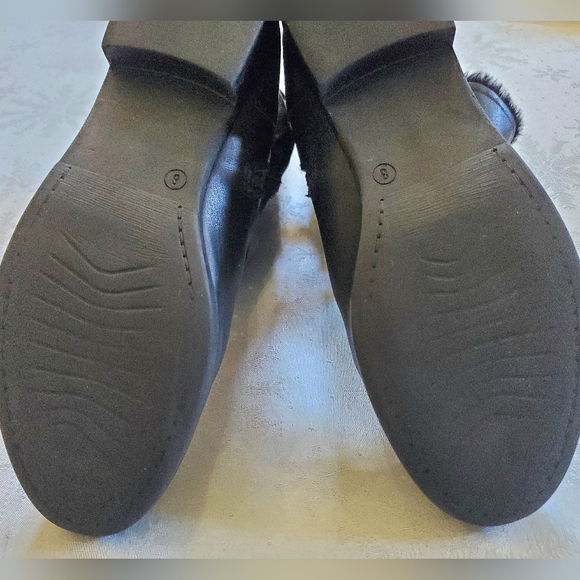 Fabianelli Black Leather Zip Boots Decor Buckle Made in Italy Women's Size 8 - Picture 12 of 13